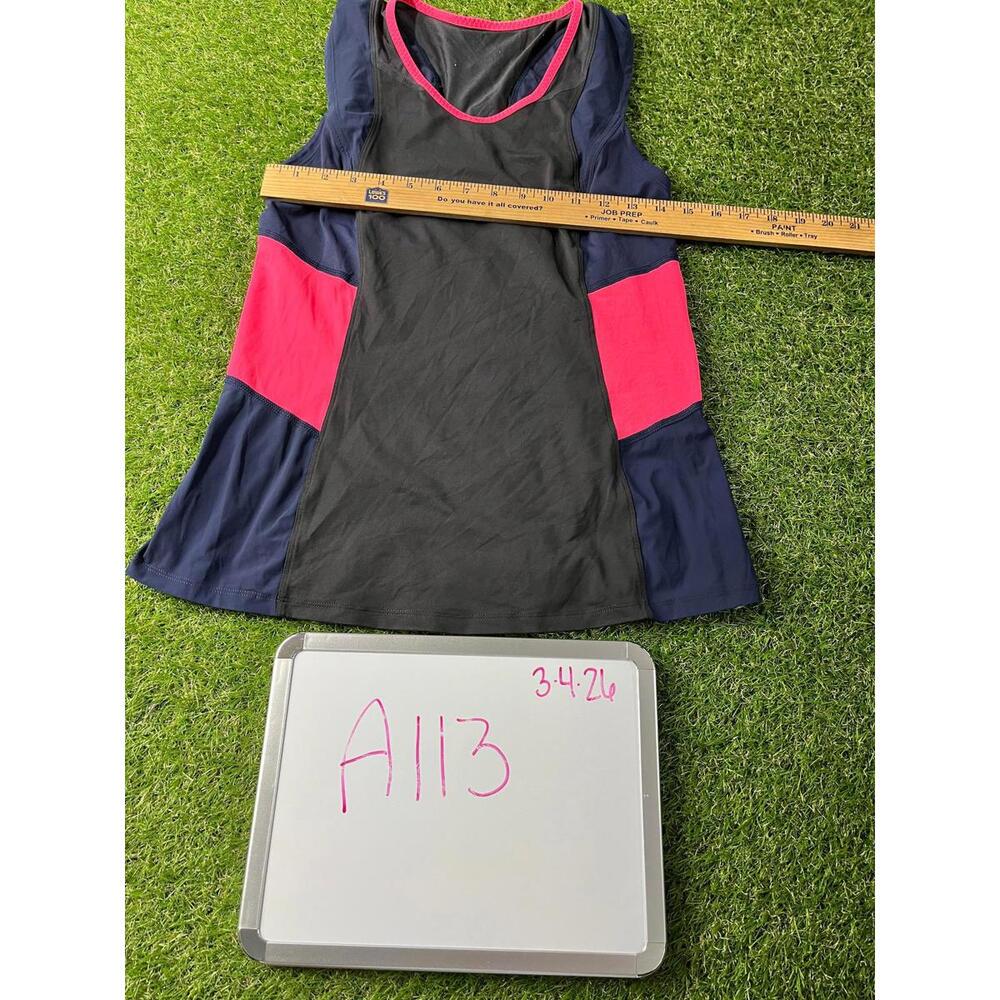 Lululemon Athletic Tank Top with Pink and Navy Color Blocks 6 8
